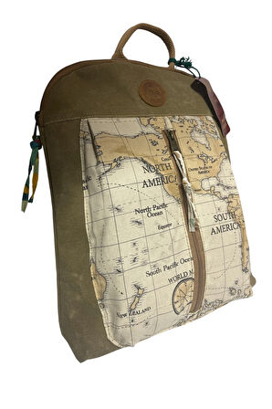 Vintage Kanvas Renkli Otantik Günlük Gezi Seyahat Sırt Çantası Lucas Bag 30 cm X 37 cm