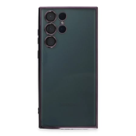 Samsung Galaxy S22 Ultra Kılıf Razer Lensli Silikon - Mor