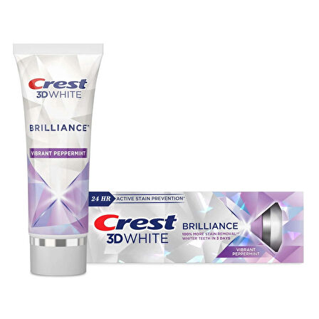 Crest 3D White Brilliance Vibrant Peppermint Diş Beyazlatıcı Diş Macunu 130 gr