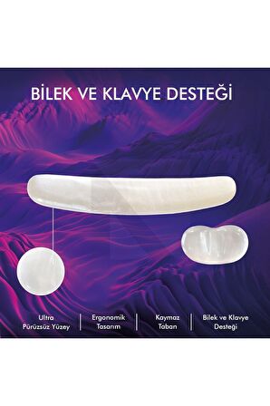 MP04 - Jel Mouse Ve Klavye Bilek Destek Pedi | Yumuşak, Ergonomik, El Bileği Dinlendirme Ped Set