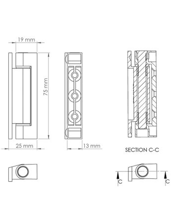 Pvc Pencere Menteşesi Pimapen 75mm Altınmeşe (Plastik Değildir)