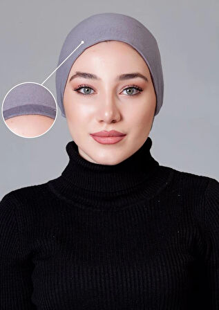 Koyu Gri Likralı Kaymayan Bone