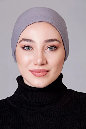 Koyu Gri Likralı Kaymayan Bone