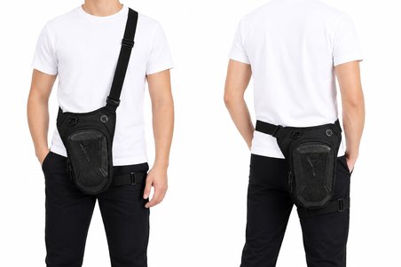 Unisex Motorcu Çantası Ayarlanabilir Askılı Bel Bacak Çantası