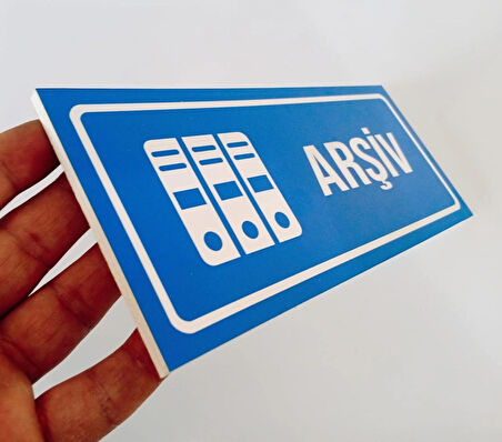Arşiv Kapı İsimliği Yönlendirme Levhası 10x23 Cm Ebat 5 mm Dekota Levha (Çift Taraflı Bantlı)