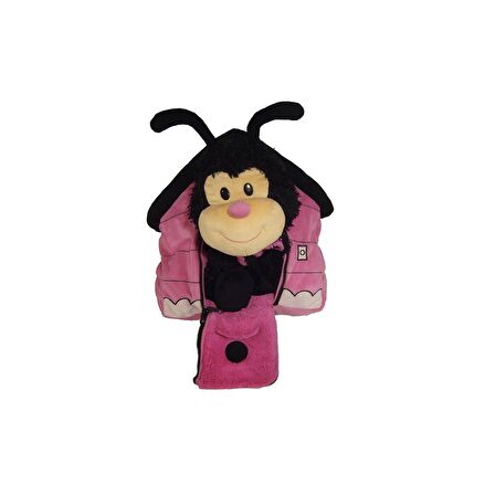 Happy Nappers - 2 in 1, Peluş Uğur Böceği ve Ev-Yastık Birarada..