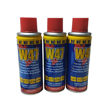 W47 ÇOK AMAÇLI ARAÇ BAKIM SPREYİ 3 ADET 600 ML