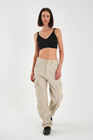 ALEXANDERGARDI Düşük Bel Kargo Cepli Pantolon