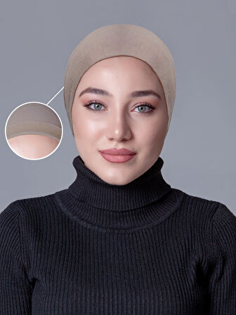 Açık Vizon Likralı Kaymayan ( Kaymaz ) Bone