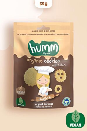 Humm Organic Organik Vegan Tahinli ve Pekmezli Kurabiye - 55g