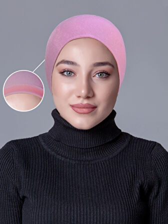 Gül Kurusu Likralı Kaymayan Bone