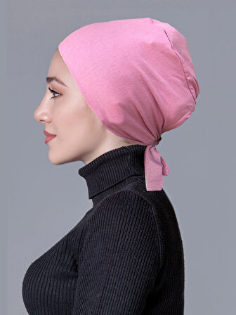 Gül Kurusu Likralı Kaymayan Bone