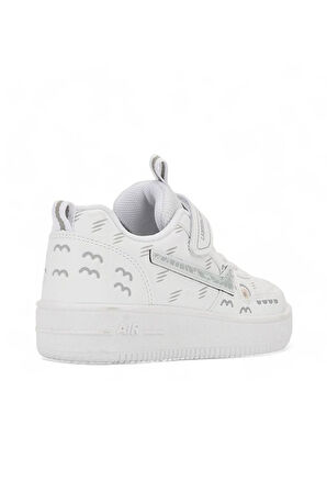 Unisex Çocuk Spor Ayakkabı Ortopedik Lastik Bağcık Cırtlı Desenli Kaymaz Taban Yürüyüş Sneaker 033
