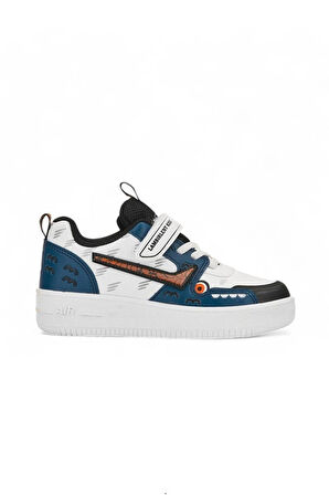 Unisex Çocuk Spor Ayakkabı Ortopedik Lastik Bağcık Cırtlı Desenli Kaymaz Taban Yürüyüş Sneaker 033