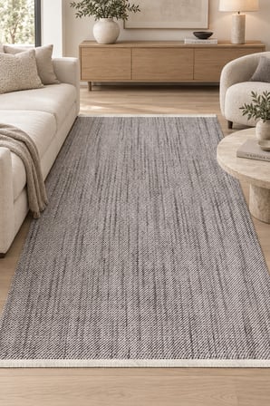 Doga Doğa Koyu Gri Bukle Dokuma Özel Ölçü Oda Halısı Robot Süpürge Uyumlu Kolay Temizlenebilir Polyester Yatak Odası Antre Halısı