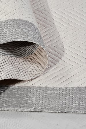 Oslo Sisal Görünümlü Modern Polyester Halı Krem Gri Robot Süpürge Uyumlu Mutfak Oturma Odası Koridor Halısı