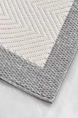 Oslo Sisal Görünümlü Modern Polyester Halı Krem Gri Robot Süpürge Uyumlu Mutfak Oturma Odası Koridor Halısı