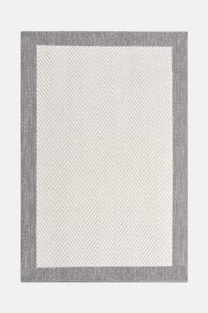 Oslo Sisal Görünümlü Modern Polyester Halı Krem Gri Robot Süpürge Uyumlu Mutfak Oturma Odası Koridor Halısı