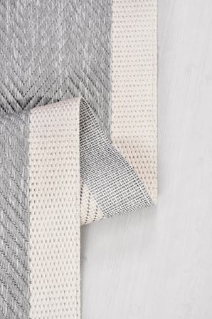 Oslo Gri Ekru Sisal Tarzı Modern Polyester Halı - Robot Süpürge Uyumlu, Kolay Temizlenir Mutfak Oturma Odası Koridor Halısı