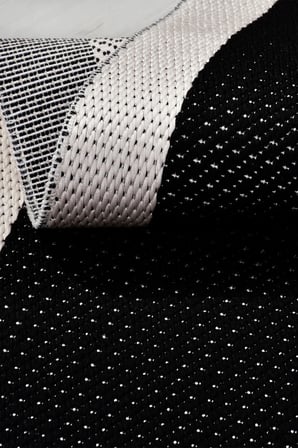 Oslo Modern Sisal Görünümlü Polyester Halı Siyah Ekru Robot Süpürge Uyumlu Kolay Temizlenebilir Mutfak Oturma Koridor