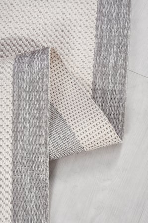 OSLO Sisal Görünümlü Polyester Halı Ekru Gri Mutfak Oturma Odası Robot Süpürge Uyumlu Kolay Temizlenebilir