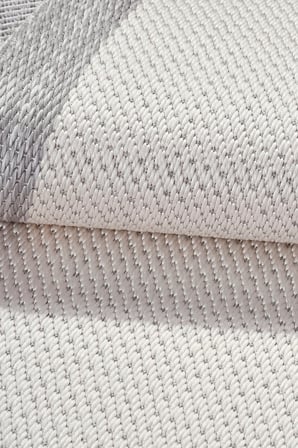 OSLO Sisal Görünümlü Polyester Halı Ekru Gri Mutfak Oturma Odası Robot Süpürge Uyumlu Kolay Temizlenebilir