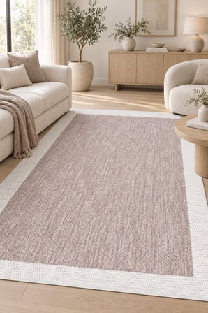 Oslo Vizon Ekru Modern Sisal Görünümlü Robot Süpürge Uyumlu Kolay Temizlenebilir Mutfak Oturma Odası Halısı
