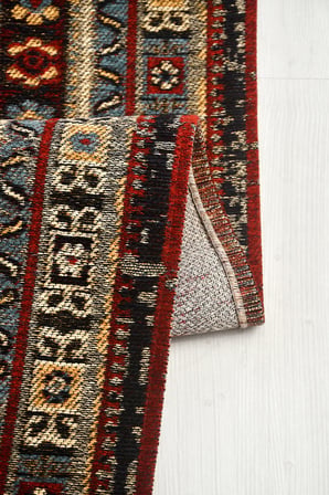 Mihrimah Nostaljik Kilim Oturma Odası Salon Robot Süpürge Uyumlu Saçaklı Kolay Temizlenebilir Halı