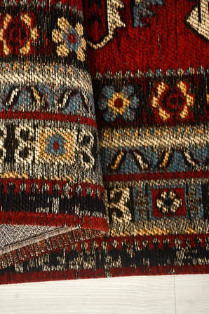 Mihrimah Nostaljik Kilim Oturma Odası Salon Robot Süpürge Uyumlu Saçaklı Kolay Temizlenebilir Halı