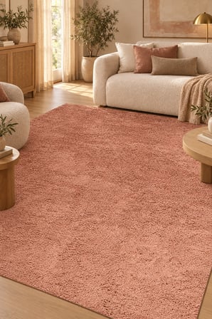 YAREN Gül Desenli Kadifemsi Salon Oturma Odası Halısı 25mm Ultra Dolgun Kaymaz Taban Yıkanabilir Modern Yumuşak Hali