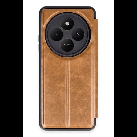 Xiaomi Redmi 14C Kılıf Flip Cover - Taba