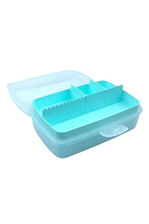 By Nevser® 12 Bölmeli Çok Amaçlı Takı Toka Kutusu Dikiş Kutusu Kapaklı Organizer Kutusu Bölmeli Kutu
