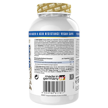 WEIDER Creatine Capsules – 200 caps