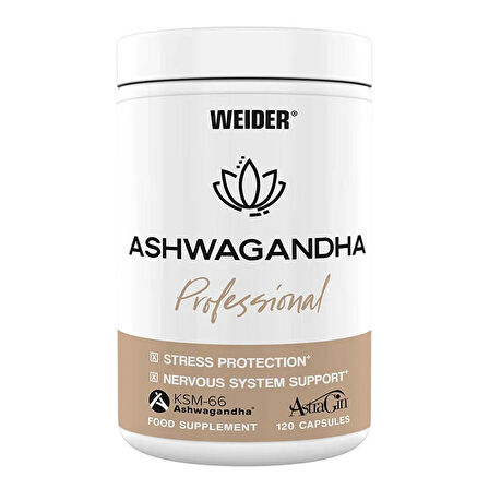 Weider Ashwagandha ksm 66 Professional – 120 caps