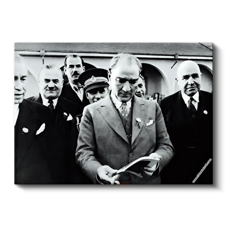 Devlet Adamları - Tarihi Belge Anı Kanvas Tablo