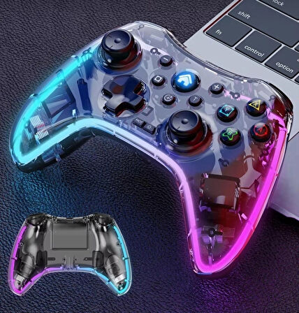 Oyun Kolu USB Kablolu kaliteli Gamepad RGB Işıklı  Switch / PS3/Bilgisayar/Tabletler için S03