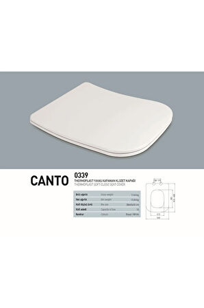 Canto Thermoplast Yavaş Klozet Kapağı 0339