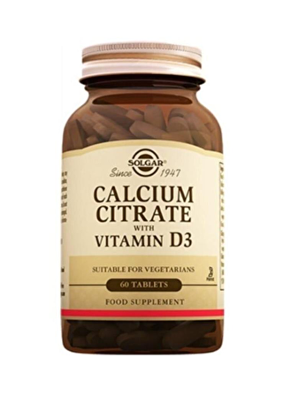 Solgar Calcium Citrate With Vitamin D3 60 Tablet