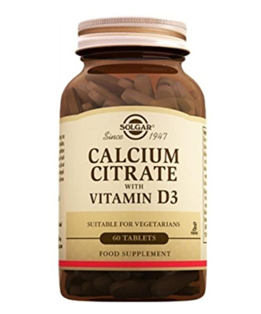 Solgar Calcium Citrate With Vitamin D3 60 Tablet