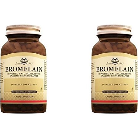 Solgar Bromelain 150 Mg 60 Kapsul 2'li