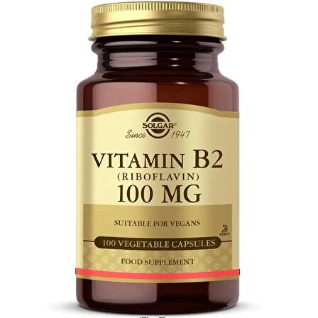 Solgar Vitamin B2 (Riboflavin) 100 Mg 100 Tablet