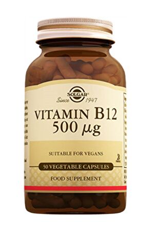 Solgar Vitamin B12 500 mg 50 Kapsül