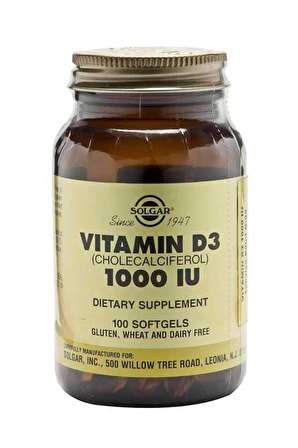 Solgar Vitamin D3 1000 İu 100 Kapsül