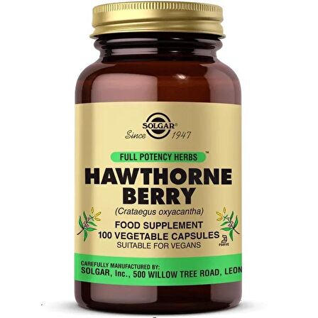 Solgar Hawthorne Berry 100 Kapsül