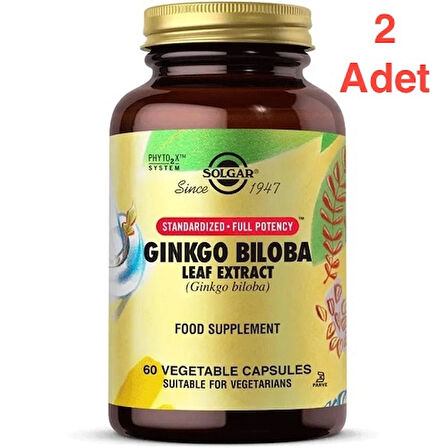 Solgar Ginkgo Biloba Leaf Extract 60 Kapsül 2 Adet