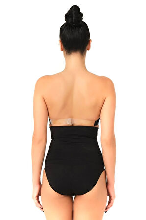 Seamless Yüksek Bel Çıtçıtlı Double Slip Korse Külot 2019 Siyah