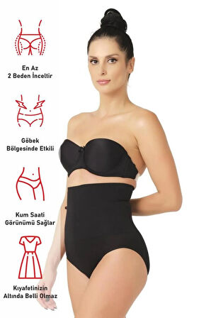 Siyah 2029 Masajlı Double Slip Korse