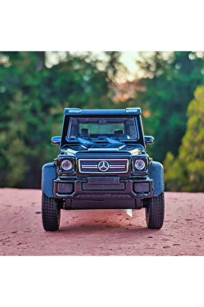 G63 Amg 6x6 Koleksiyon Metal Araba 12cm Lüks Arazi Araba Siyah