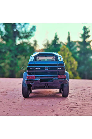 G63 Amg 6x6 Koleksiyon Metal Araba 12cm Lüks Arazi Araba Siyah