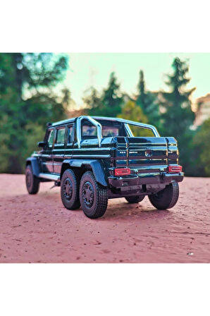 G63 Amg 6x6 Koleksiyon Metal Araba 12cm Lüks Arazi Araba Siyah